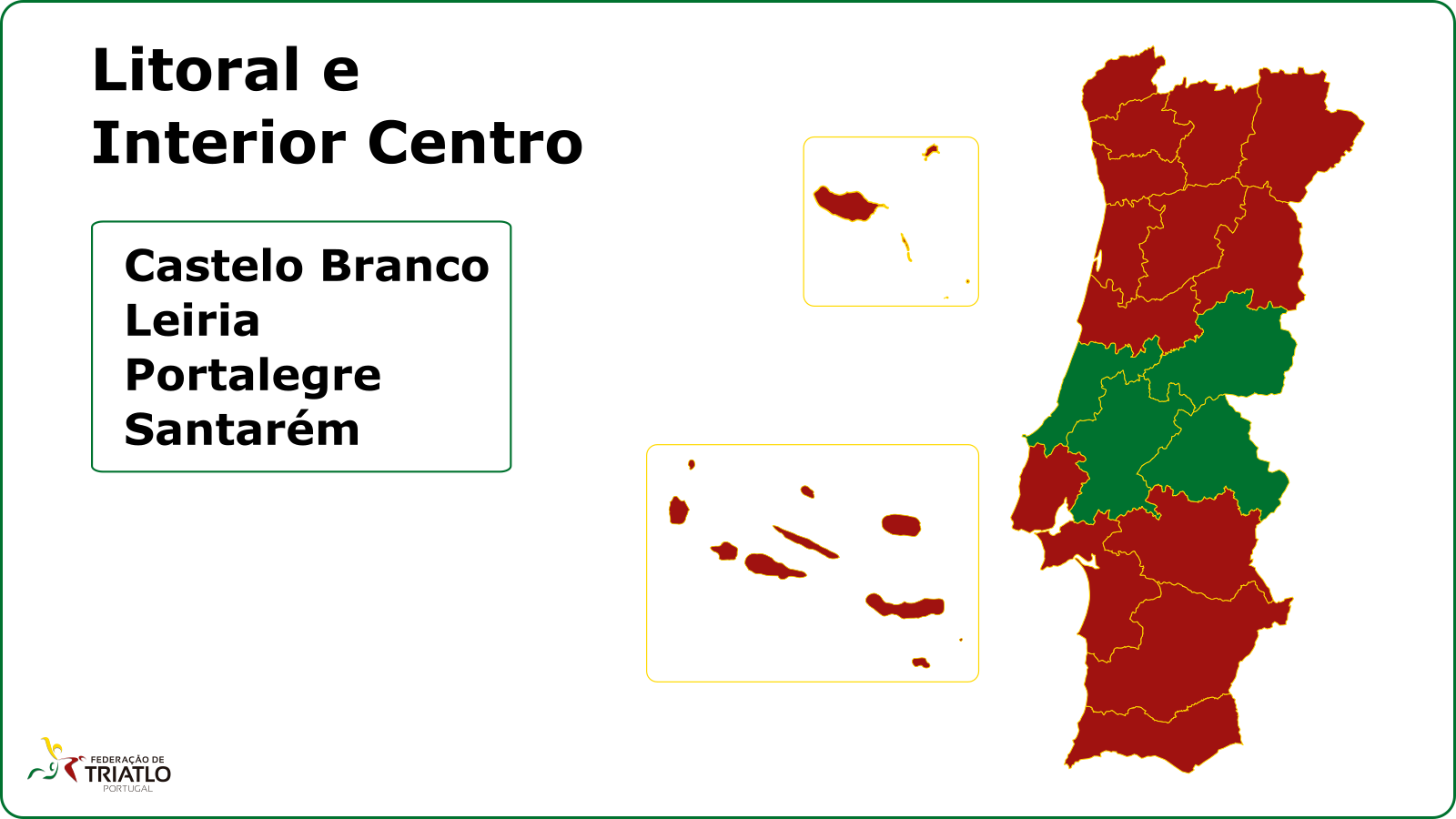 Mapa Regiões 2018 - Federação de Triatlo de Portugal